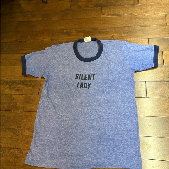 electric brand Tops - Blue Silent Lady T-Shirt 1980s vintage t shirt see pics for measurements